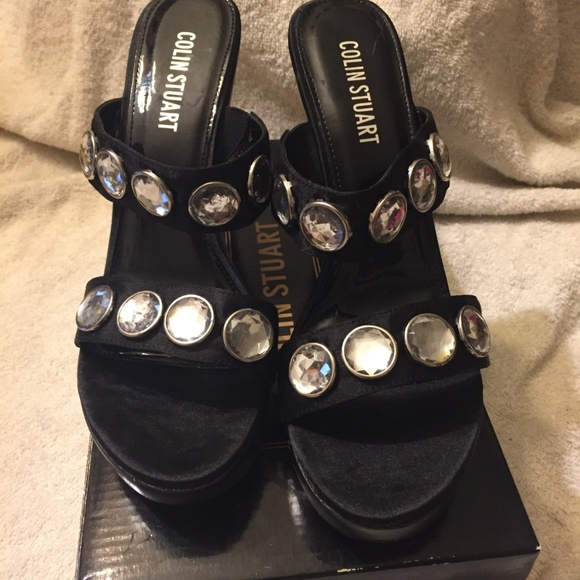 Colin Stuart Black backless heels - Picture 5 of 8